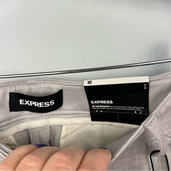 NWT Express Flare High Rise Dress Pants Trousers Light Grey Women’s Sz 0R - Picture 4 of 15